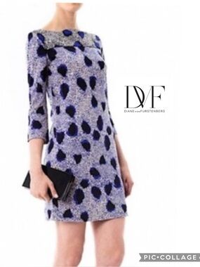 Diane von Furstenberg Ruri Cheetah Print Silk Shift Dress – Size 6‎